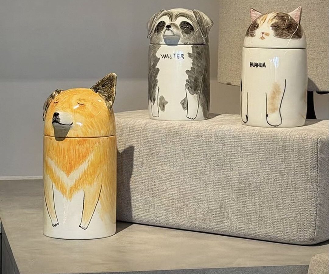 Custom Hand-Painted Pet Memorial Urn
